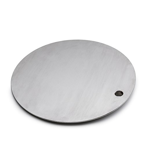 höfats - TRIPLE Tisch und heiße Platte in einem - höhenverstellbar und schwenkbar für Temperaturregulierung - Edelstahl - Zubehör für TRIPLE Feuerschale von höfats