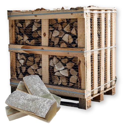 holz4home® Brennholz Hainbuche Kammergetrocknet 1RM/1,6 SRM I 450-500 kg auf Palette IFeuerholz für Kamin Ofen Grill Feuerschale Smoker BBQ von holz4home