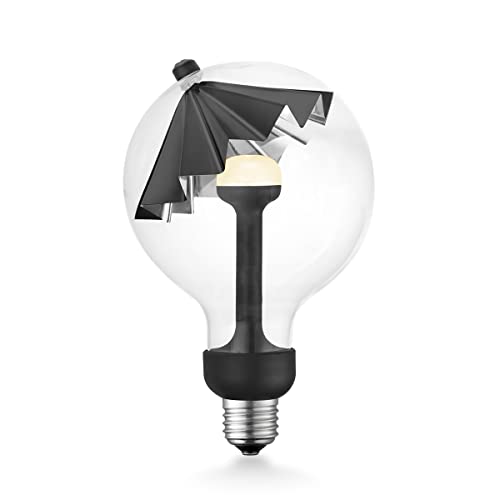 Home Sweet Home Designer LED Leuchtmittel Move Me | E27 | G120 Umbrella LED-Lampe | Schwarz/Silber | Mit verstellbarem Diffusor | Dimmbar | 5W 400lm | warmweißes Licht | für E27-Fassungen von home sweet home collection