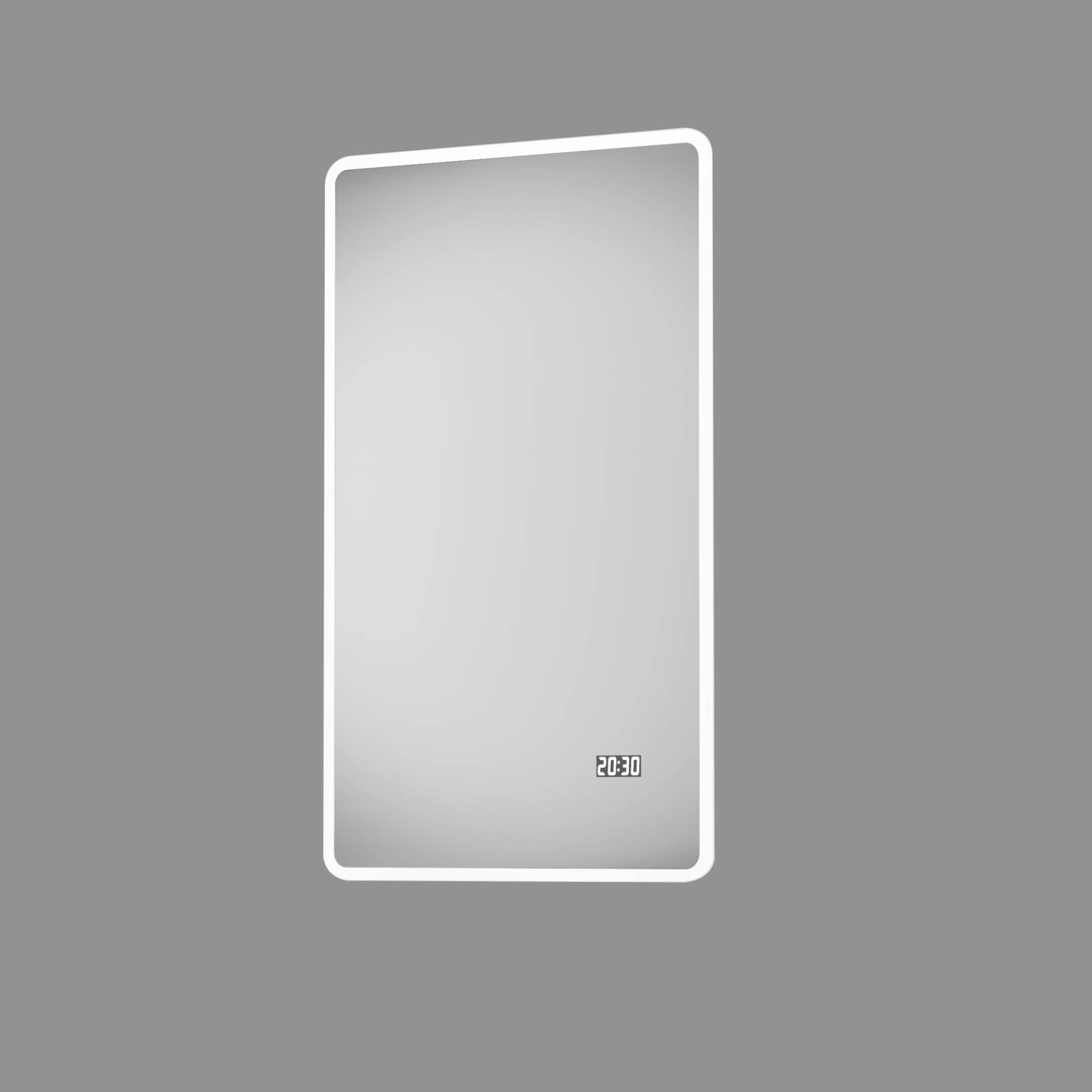 DSK LED-Spiegel 'Silver Sunshine 2.0' mit Uhr 45 x 70 cm von DSK