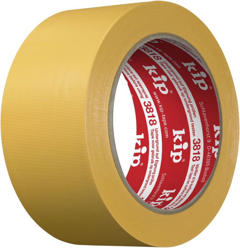 KIP 3818 PVC-Schutzband – quergerillt, gelb 50mm x 33m (36 Rollen) - 3818-15 von Kip