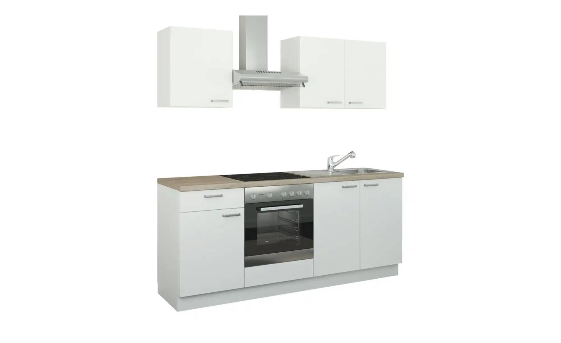Küchenzeile mit Elektrogeräten  Binz ¦ weiß ¦ Maße (cm): B: 200 Küchen-online > Küchenblöcke mit E-Geräten - Höffner
