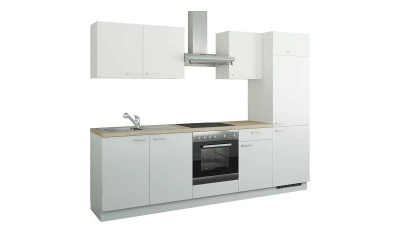 Küchenzeile mit Elektrogeräten ¦ weiß ¦ Maße (cm): B: 270 Küchen > Küchenblöcke mit E-Geräten - Möbel Kraft