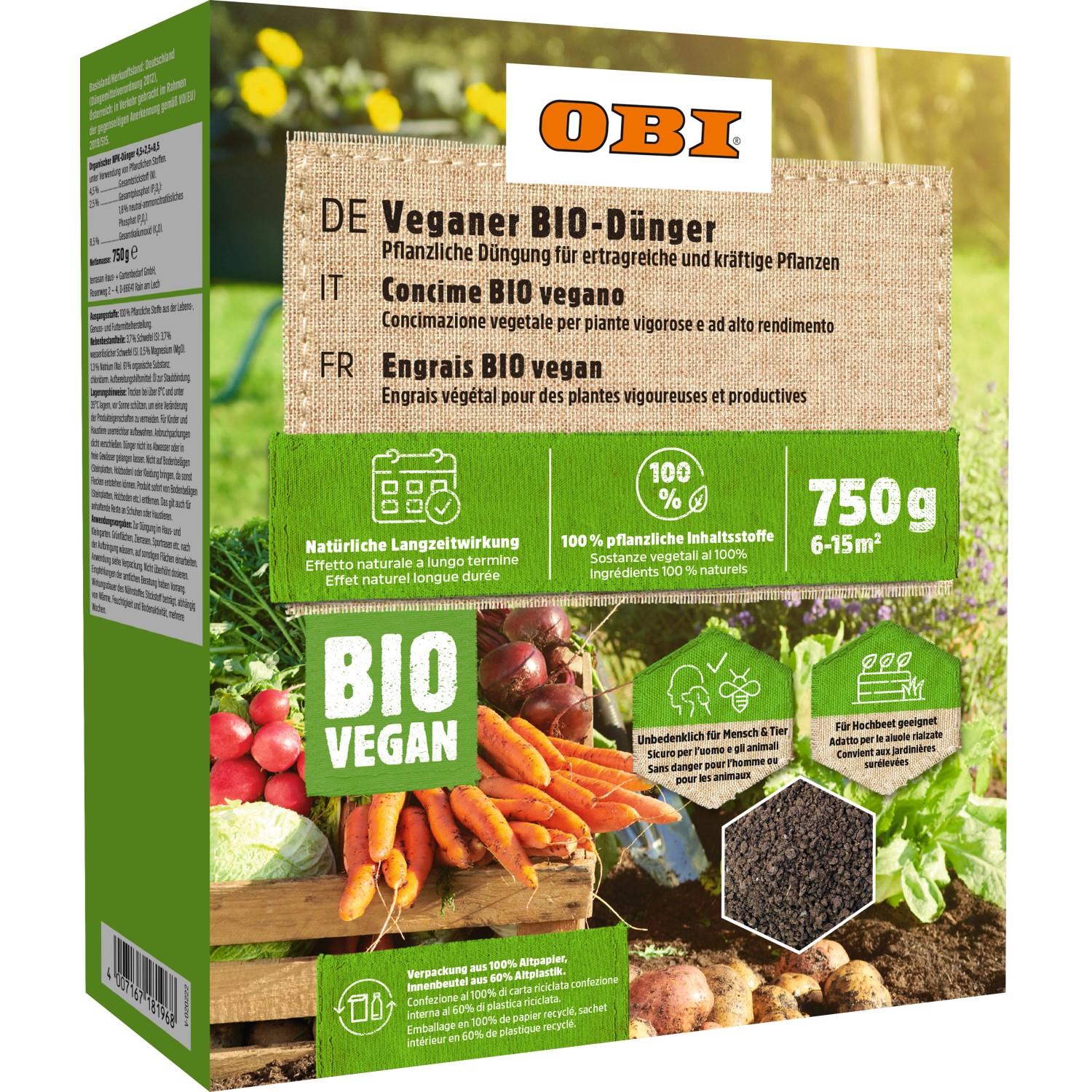 OBI Veganer Bio-Dünger 750 g von GROW by OBI