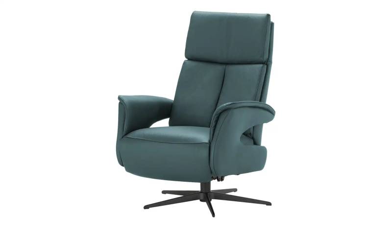 Relaxsessel aus Leder mit verschiedenen Funktionen Lia ¦ blau ¦ Maße (cm): B: 78 H: 106 T: 84 Polstermöbel > Sessel > Drehsessel - Möbel Kraft
