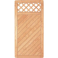 Sichtschutzzaun Holz Lärche Gitter 90 x 180 cm (Serie Pöhl) von woodstore24