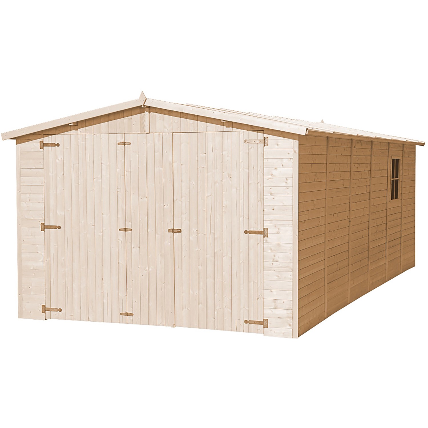 TIMBELA Holzgarage M102 18 m² mit Fenster ohne Boden von Timbela