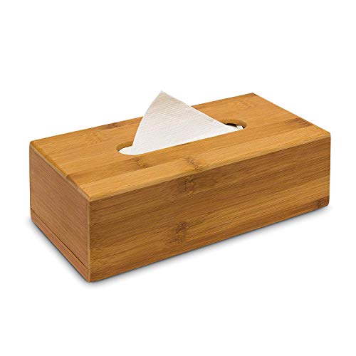 aoory Kosmetiktücherbox Aus Bambus Taschentuchspender Holz Als Papiertuchspender Mit Boden Kosmetik Box Natur von aoory