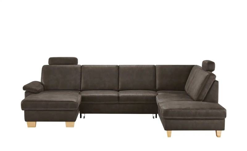 Kollektion Kraft Wohnlandschaft Kunstleder Samu ¦ braun ¦ Maße (cm): B: 316 H: 90 T: 235 Polstermöbel > Sofas > Ledersofas - Möbel Kraft