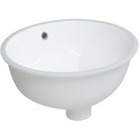 Bonnevie - Waschbecken,Handwaschbecken Weiß 37x31x17,5 cm Oval Keramik vidaXL von RICEEL