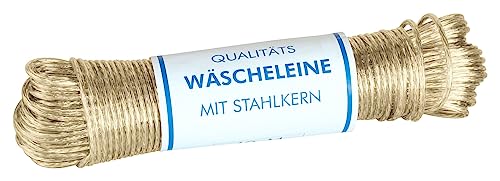 Wäscheleine Sturm 50m mit Stahlkern, Transparent - Extra Stark/Reißfest, witterungsbeständig und Rostfrei - Wäscheseil für draußen, Garte, Haus und Camping (Kunststoffummantelung, Strapazierfähig) von homiez