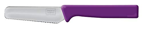 homiez Frühstücksmesser KNIFE lila, Brötchenmesser, Tafelmesser, Brotzeitmesser, Wellenschliff, Soft-Griff von homiez