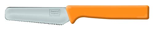 homiez Frühstücksmesser KNIFE orange, Brötchenmesser, Tafelmesser, Brotzeitmesser, Wellenschliff, Soft-Griff von homiez