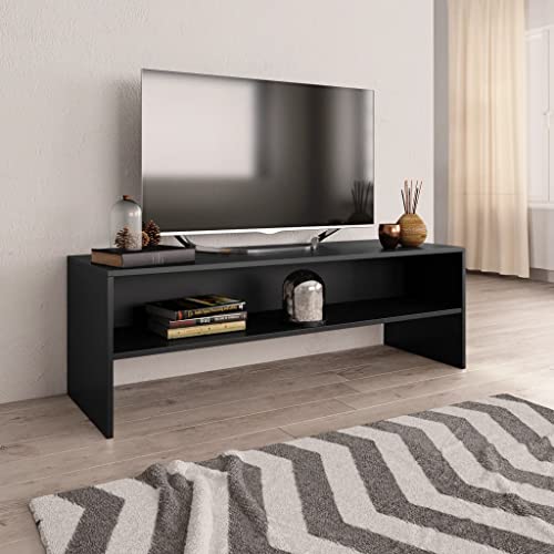 homiuse TV-Schrank Schwarz 120x40x40 cm Holzwerkstoff TV Board Fernsehschrank Fernsehtisch TV Lowboard TV Kommode Fernseher Schrank TV Schrank Fernsehertische von homiuse