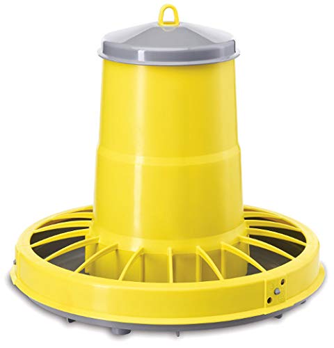 Gefluegelfutterautomat gelb, 8 kg, Lieferung ohne Fuesse (38505100P), 24 cm Durchmesser von horizont
