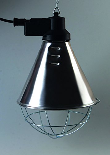 horizont Infrarot-Wärmestrahlgerät – Schutzkorb - für Lampen bis 175 W – 2,5 m Gummikabel - inkl. Energiesparschalter - Schutzkorb für Infrarotlampe von horizont