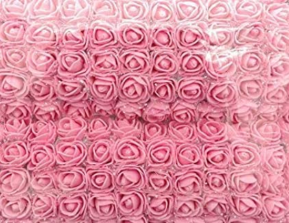 huaao 144 stücke Pe Künstlich Blume Rose Mini Schaum 2 cm Künstliche Blumen Bukett Für Hochzeit Dekoration Handwerk Künstliche Blumen Kreative, Rosa von huaao