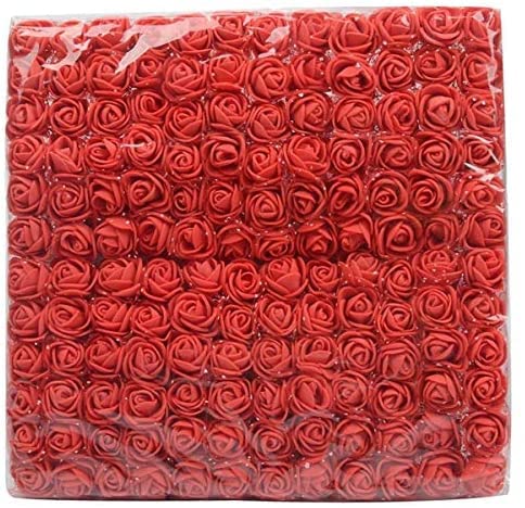 huaao 144 stücke Pe Künstlich Blume Rose Mini Schaum 2 cm Künstliche Blumen Bukett Für Hochzeit Dekoration Handwerk Künstliche Blumen Kreative, Rot von huaao