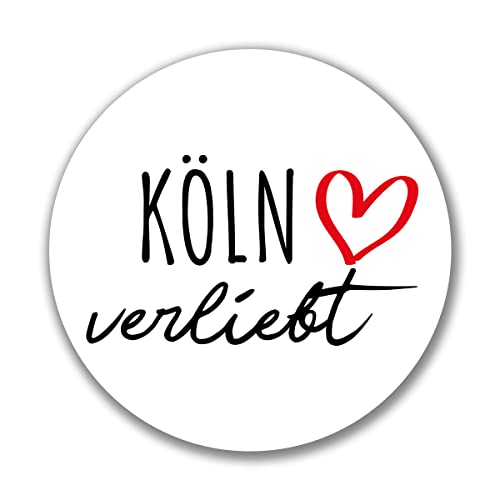 Huuraa Aufkleber Köln verliebt Sticker 10cm mit Namen deiner lieblings Stadt Geschenk Idee für Freunde und Familie von huuraa