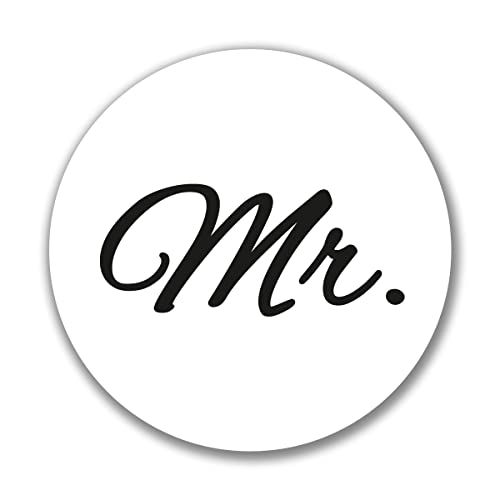 Huuraa Aufkleber Mr. Schriftzug Sticker 10cm mit Motiv Hochzeits Geschenk Idee für Freunde und Familie von huuraa
