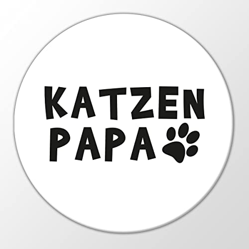 Huuraa Magnet Katzenpapa Tapse Kühlschrankmagnet 59mm mit Motiv für alle Katzenmenschen Geschenk Idee für Freunde und Familie von huuraa