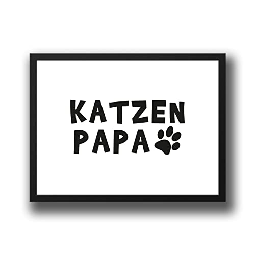 huuraa Poster Katzenpapa Tapse Deko Wandbild A2 420 x 594mm mit Motiv für alle Katzenmenschen Geschenk Idee für Freunde und Familie von huuraa