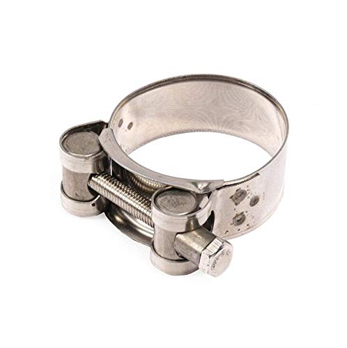 iSpchen Motorrad Auspuffklemme V-Band-Klemme Auspuffrohr Klemme Edelstahl V-Band Schnelle Schalldämpferklemme Silber,#44-47mm von iSpchen