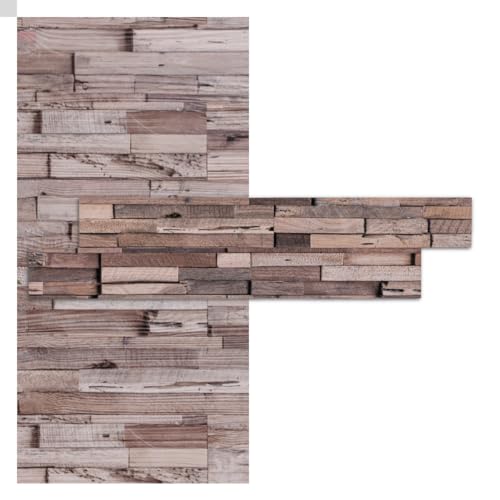 iWerk® – Holzpaneele DIY selbstklebend | Außergewöhnliche Wanddeko | Holzleisten für Wohnzimmer, Schlafzimmer & Kinderzimmer | Paneele für Wand & Decke in Premium-Qualität | Wandpaneel „Yenga" von iWerk