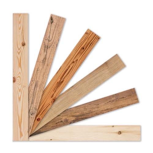 iWerk® – Musterpaket „Naturtöne“ | Moderne Echtholzpaneele zum Kleben | Wandpaneele als Holzproben – zum Ausprobieren für Zuhause von iWerk