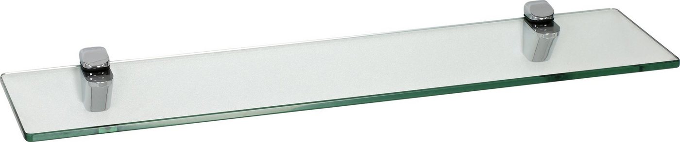 ib style Wandregal Glasregal 10mm klar 40 x 15 cm + Clip CUCALE Verchromt, Glasboden aus ESG-Sicherheitsglas - Wandregal von ib style