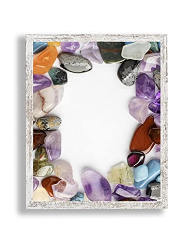 arte-tuo Bilderrahmen Opal X | 25x45 cm | Vintage Weiß | Antireflex Kunstglas | Poster Puzzle Diamond Painting Drucke von arte-tuo