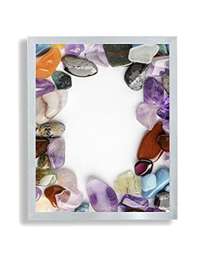 arte-tuo Bilderrahmen Opal X | 33x47 cm | Silber Vintage | Antireflex Kunstglas | Poster Puzzle Diamond Painting Drucke von arte-tuo