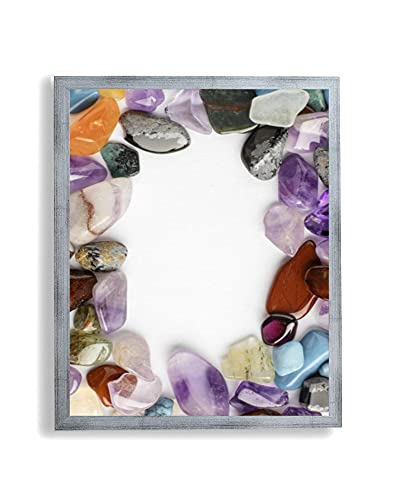arte-tuo Bilderrahmen Opal A 40x70 cm Silber patiniert mit Antireflex Kunstglas für Poster Puzzle Diamond Painting von arte-tuo