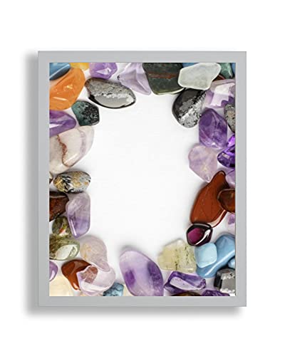 arte-tuo Bilderrahmen Opal X | 50x69 cm | Silber | Antireflex Kunstglas | Poster Puzzle Diamond Painting Drucke von arte-tuo