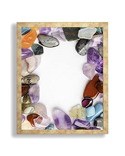 arte-tuo Bilderrahmen Opal X | 50x70 cm | Antik Gold | Antireflex Kunstglas | Poster Puzzle Diamond Painting Drucke von arte-tuo