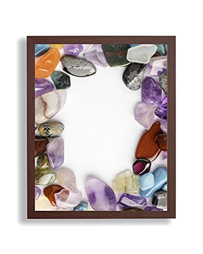 arte-tuo Bilderrahmen Opal N | 50x75 cm | Dark Oak Dekor | klares Kunstglas | Poster Puzzle Diamond Painting Drucke von arte-tuo