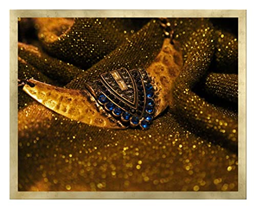 arte-tuo Bilderrahmen Saphir 40x80 cm Antik Gold mit klarem Kunstglas für Poster Puzzle Diamond Painting von arte-tuo
