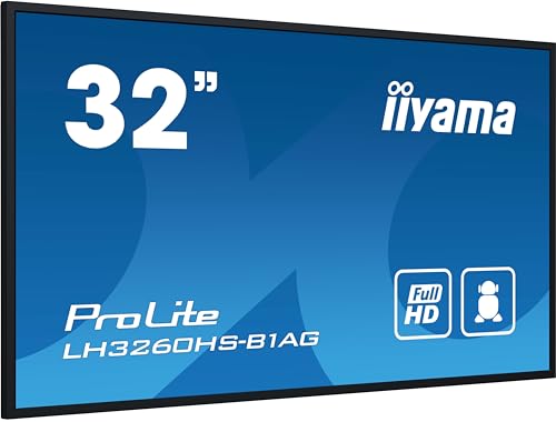 iiyama ProLite LH3260HS-B1AG 80cm 31.5" Digital Signage Display VA LED Panel Full-HD HDMI Audio-out USB2.0 RS-232c RJ45 Mediaplayer Android 11 OS WiFi 24/7 schwarz von iiyama