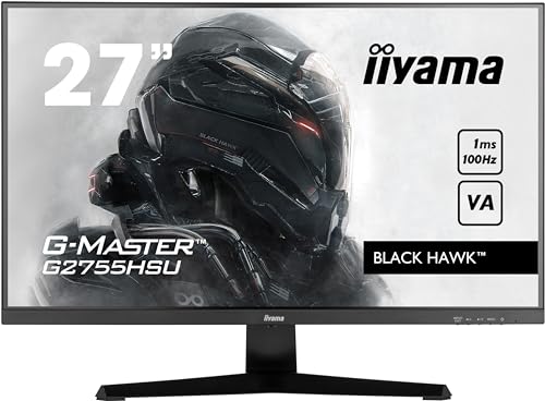 iiyama G-Master Black Hawk G2755HSU-B1 68.5cm 27" VA LED Gaming Monitor Full-HD HDMI DP USB2.0 1ms FreeSync schwarz von iiyama