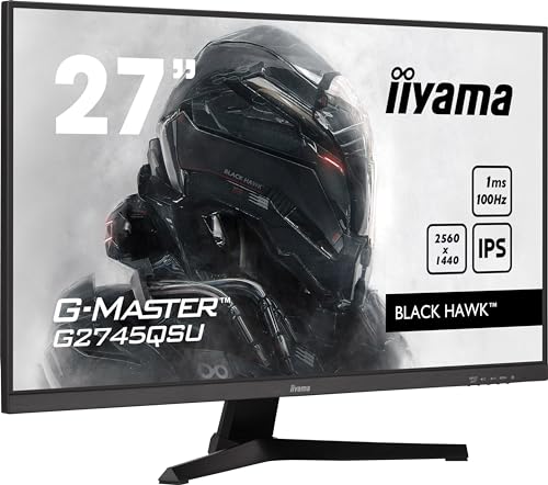iiyama G-Master Black Hawk G2745QSU-B1 68,5cm 27" IPS LED Gaming Monitor WQHD 100 Hz HDMI DP USB3.2 1ms FreeSync schwarz von iiyama