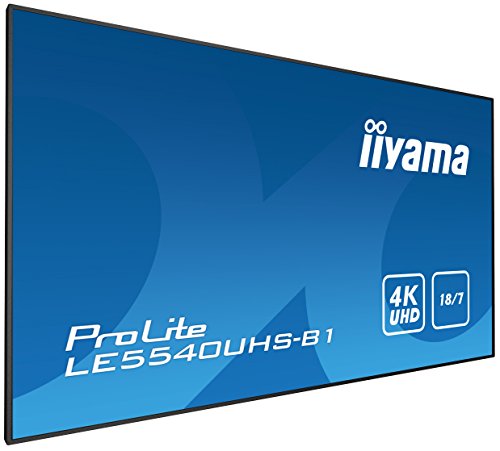 iiyama ProLite LE5540UHS-B1 138.68cm (54,6") Digital Signage Display AMVA3 LED Panel 4K UHD (VGA, DVI, HDM, USB2.0/3.0, RS-232c, RJ45) Mediaplayer, Android OS, Micro SD slot, 18/7, schwarz von iiyama