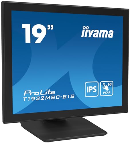 iiyama Prolite T1932MSC-B1S 48cm 19" IPS LED-Monitor SXGA 10 Punkt Multitouch kapazitiv VGA HDMI DP Audio-in/Out IP54 schwarz von iiyama