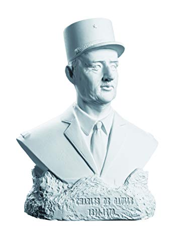 impexit Reproduktion Büste General De Gaulle, Kunstharz, 12/8,5/5 cm (weiß) von impexit