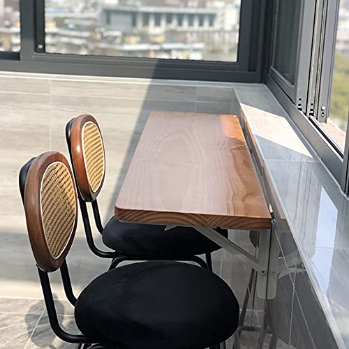 inBEKEA Klappbarer Arbeitstisch aus Holz, brauner Klapptisch zur Wandmontage, Tisch aus Kiefernholz, wandmontierte Stehtische/Esstisch für die Küche/umwandelbarer Schreibtisch von inBEKEA