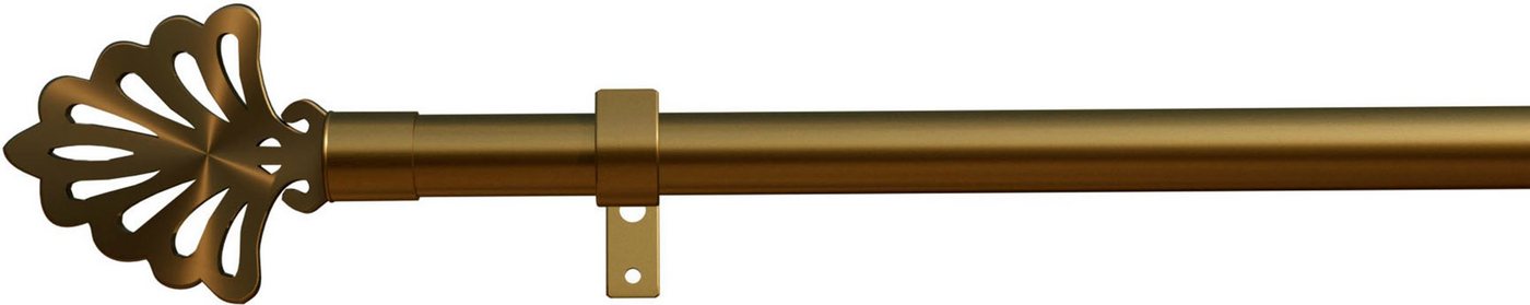 Gardinenstange Modena, indeko, Ø 16 mm, 1-läufig, Wunschmaßlänge, mit Bohren, verschraubt, Eisen von indeko