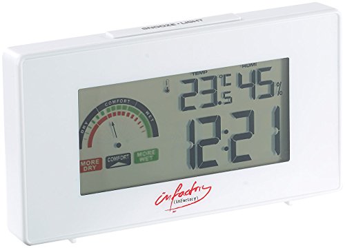 infactory Uhr Thermometer: Digitaler Funkwecker mit Thermometer und Hygrometer (Uhr Wecker, Wecker mit Zimmerthermometer, Digitale) von infactory