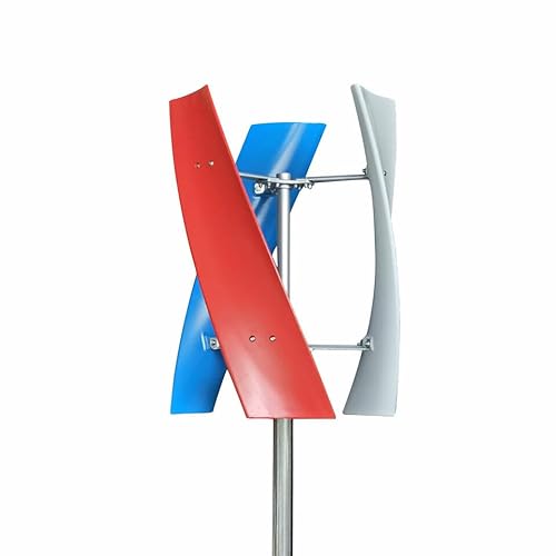 Vertikale Windgenerator 12V 400W Windkraftanlagen mit Controller, DC 3-Blades Helix Wind Power Turbine Generator Vertical Axis Controller mit 3 Flügeln für Boote Pavillons Hütten Wohnmobile von innytund