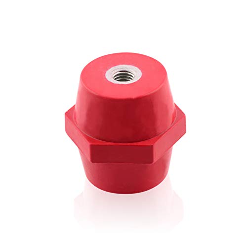 Isolatoren M10 rot 35x32mm Polyesterharz-Stiftisolator 35x32mm selbstverlöschender Sammelschienenhalter 1 Stück von intratec 100% Shopping