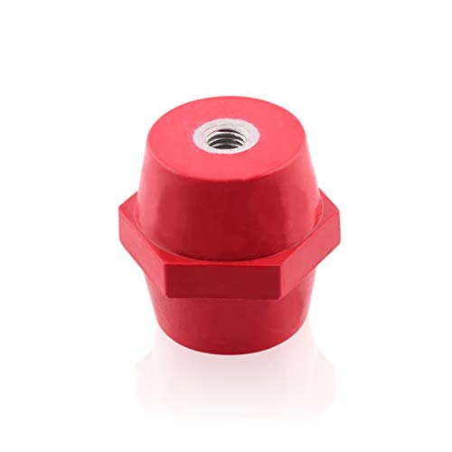 Isolatoren M8 rot 50x46mm Polyesterharz-Stiftisolator selbstverlöschender Sammelschienenhalter 10 Stück von intratec 100% Shopping
