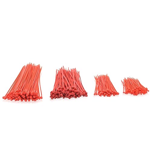 Kabelbinder-Set in Rot / 4 verschiedene Größen UV-beständig 500 Stück von intratec 100% Shopping